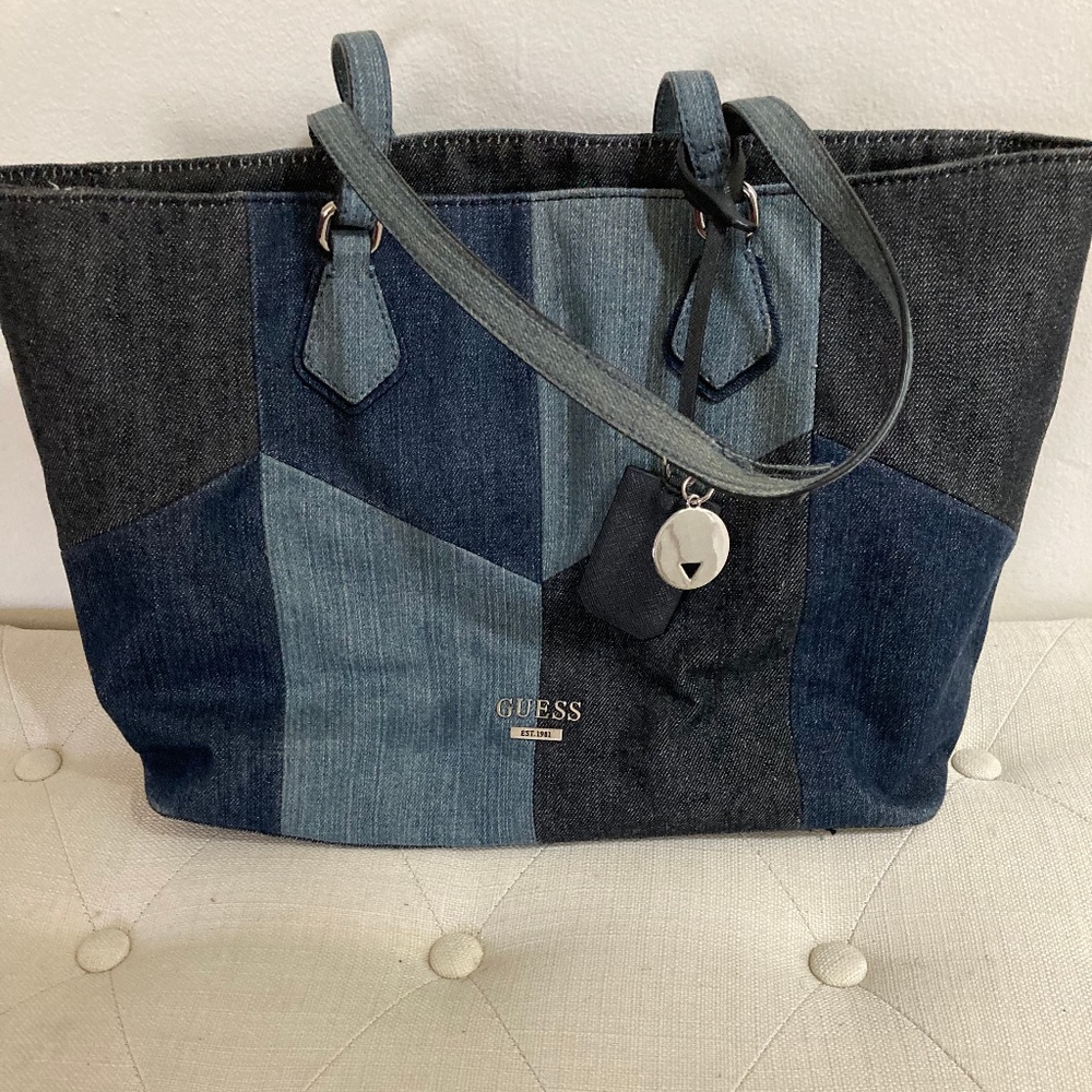 COPY - COPY - GUESS DENIM PATCHWORK TOTE